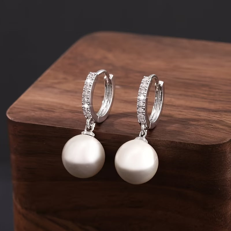 Everyday Pearl Hoop Earrings
