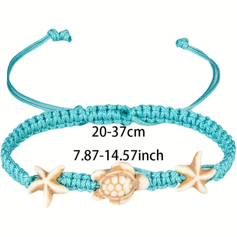 Size guide for the Adjustable Turquoise Sea Turtle Anklet
