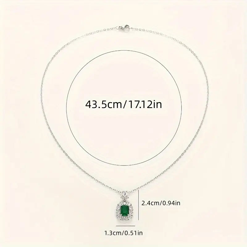 Rosemont Emerald Solitaire Necklace