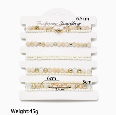 Premium Pearl Stacking Bracelet Set of 10