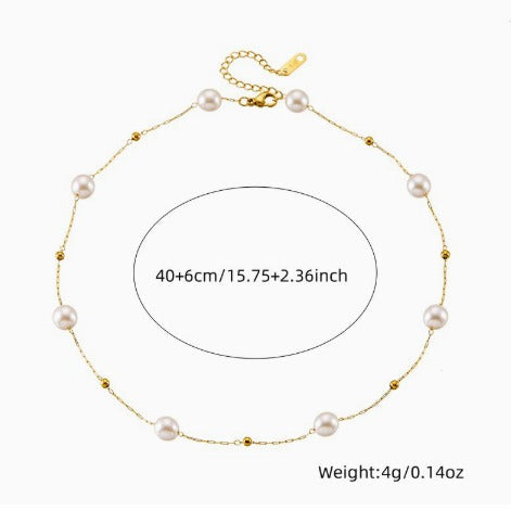 Premium Dainty Pearl Chain Jewelry Set