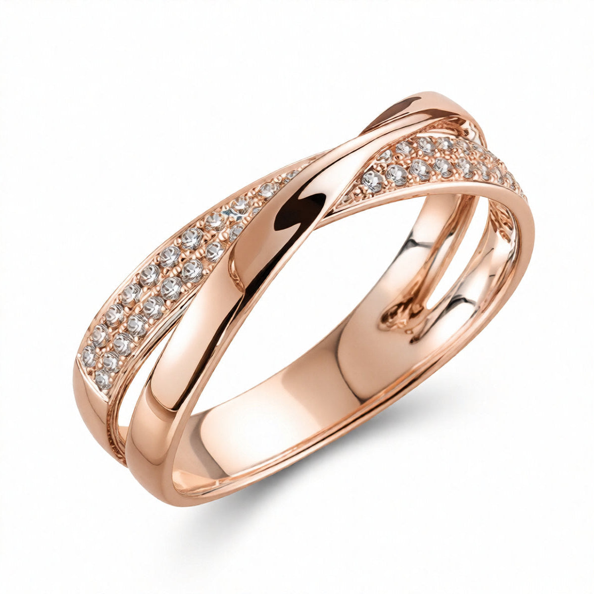 Premium Rose Gold Zirconia Statement Ring