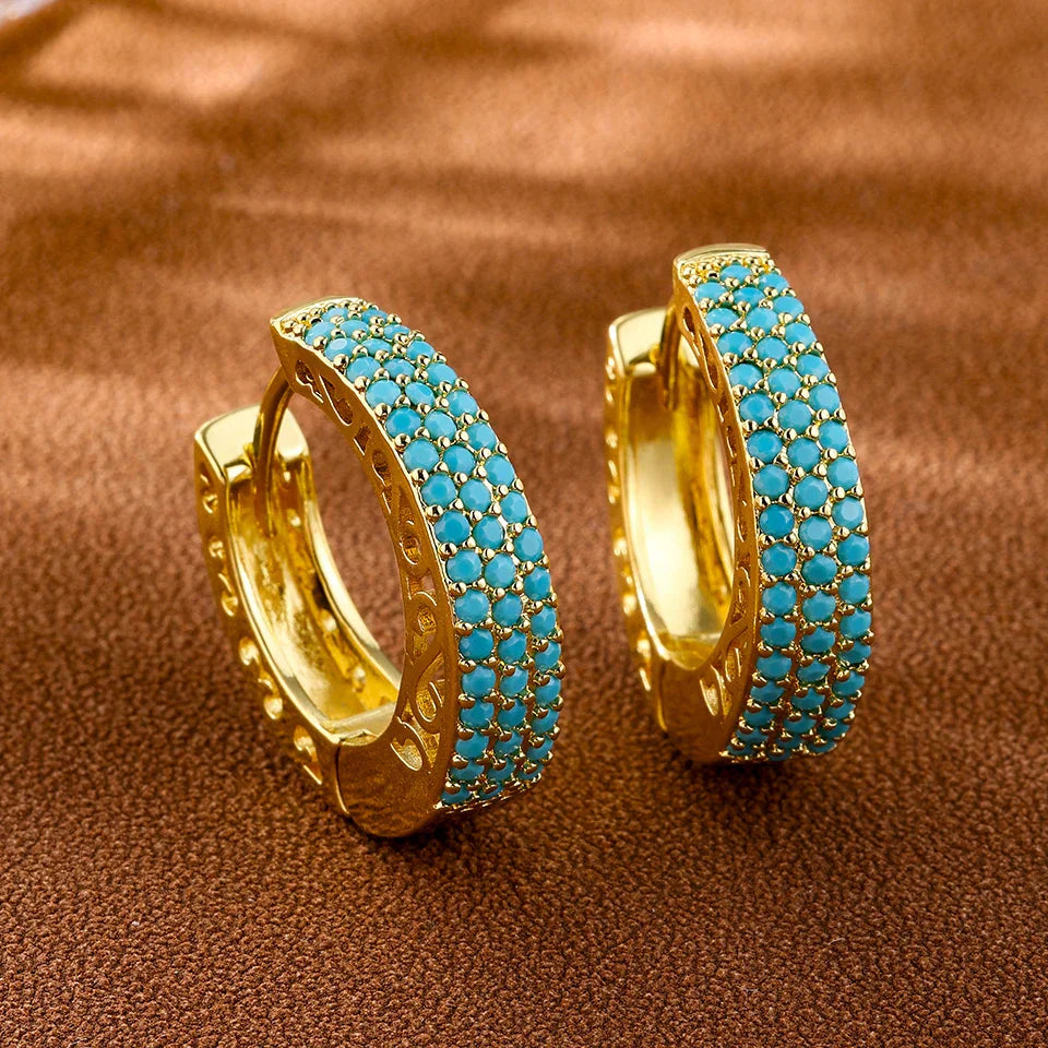 Chic Turquoise Blue Earrings