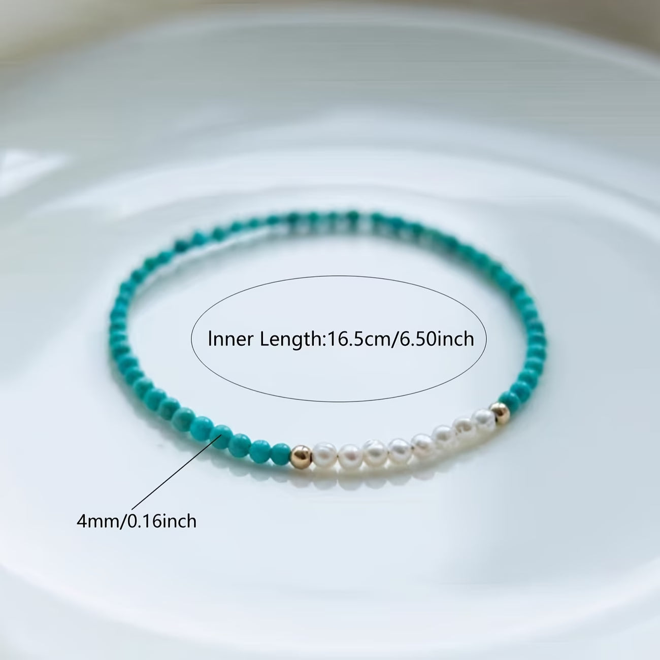 Subtle Pearl Turquoise Bracelet