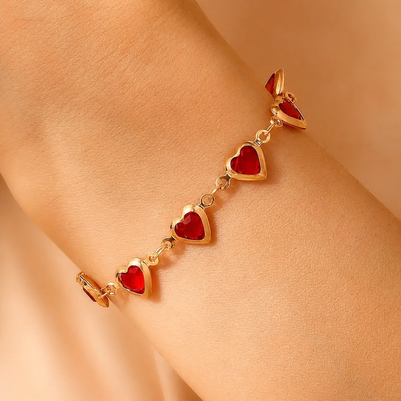 **Sophisticated Gemstone Cluster Gold Bracelet**
