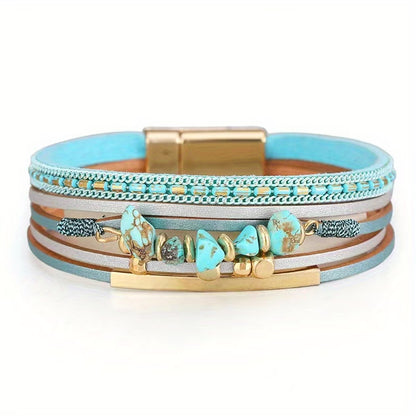 Vintage Gold Turquoise Bracelet