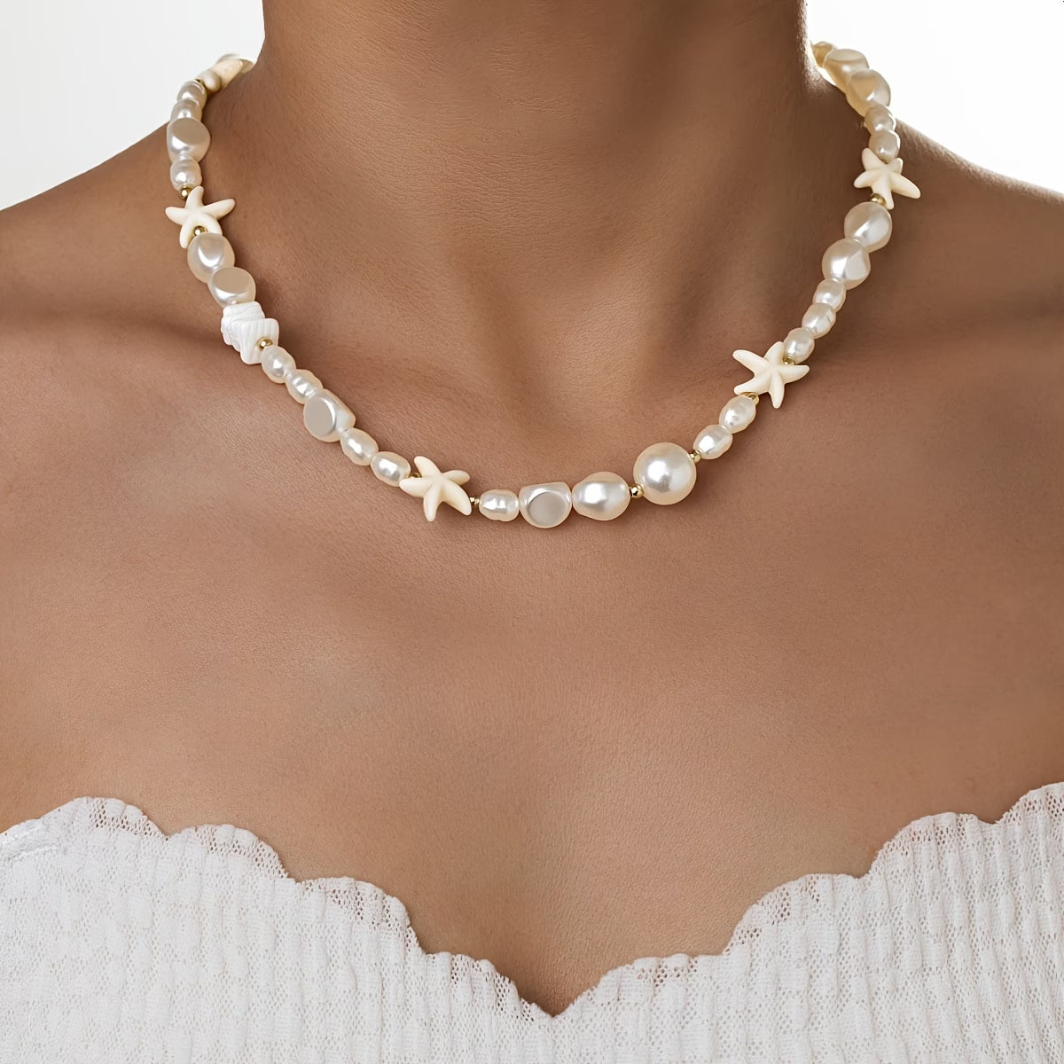 Elegant Coastal Pearl Necklace
