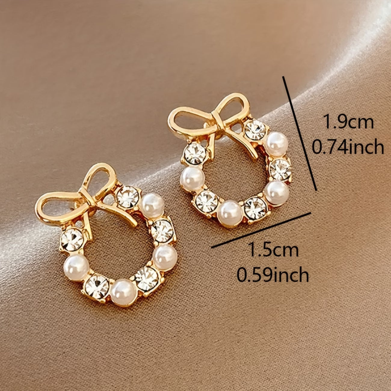 Elegant Bow Pearl Earrings