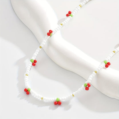Minimal Cherry Necklace