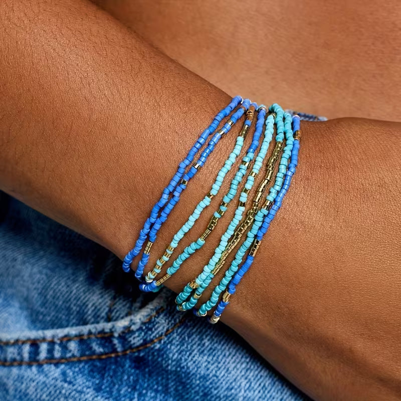 Magical Turquoise Beaded Bracelet Set