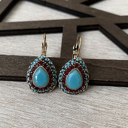 Classic Teardrop Turquoise Earrings