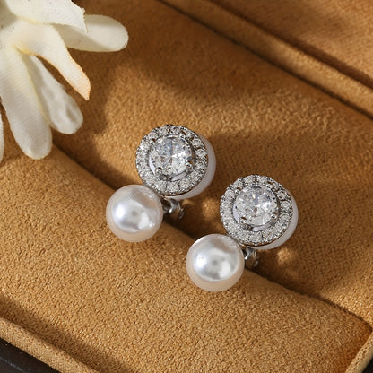 Delicate Pearl Halo Clip Earrings