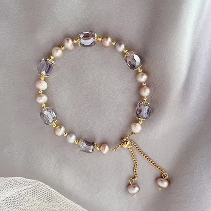 Elegant Champagne Pearl Bracelet