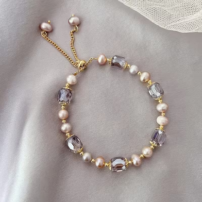 Elegant Champagne Pearl Bracelet