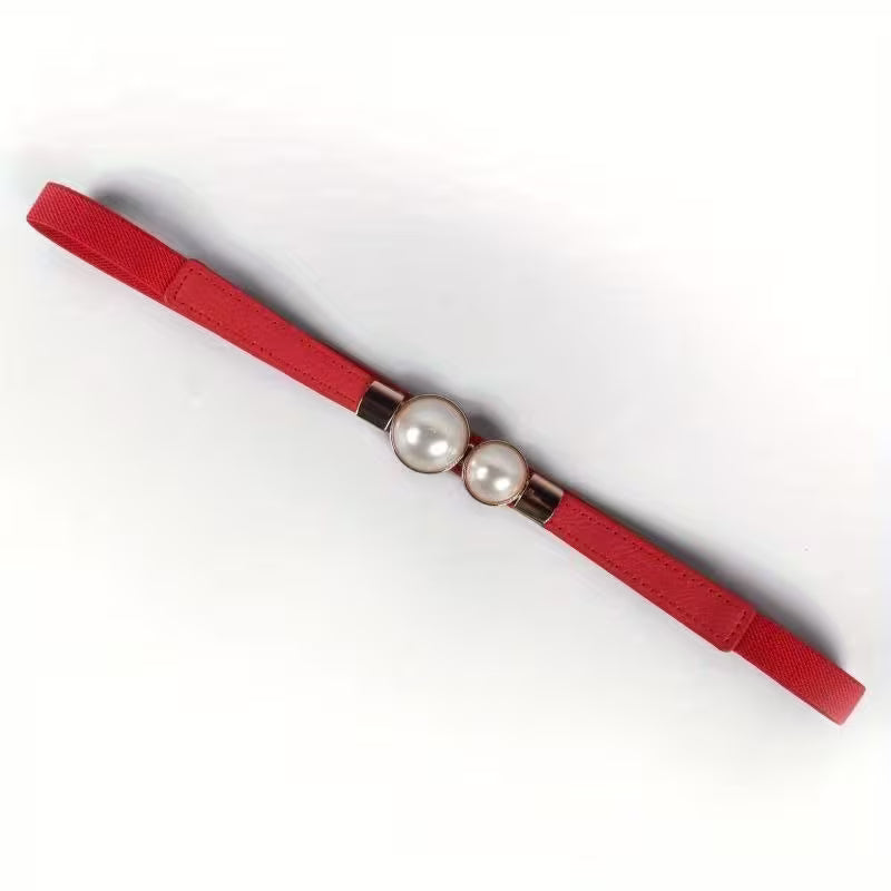 Elegant Double Pearl Stretch Buckle