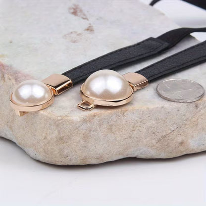 Elegant Double Pearl Stretch Buckle
