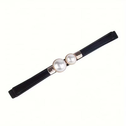 Elegant Double Pearl Stretch Buckle