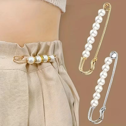 Elegant Pearl Pin Brooch, (Set of 4)