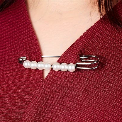 Elegant Pearl Pin Brooch, (Set of 4)