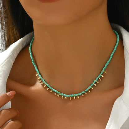 Subtle Turquoise and Pearl Necklace