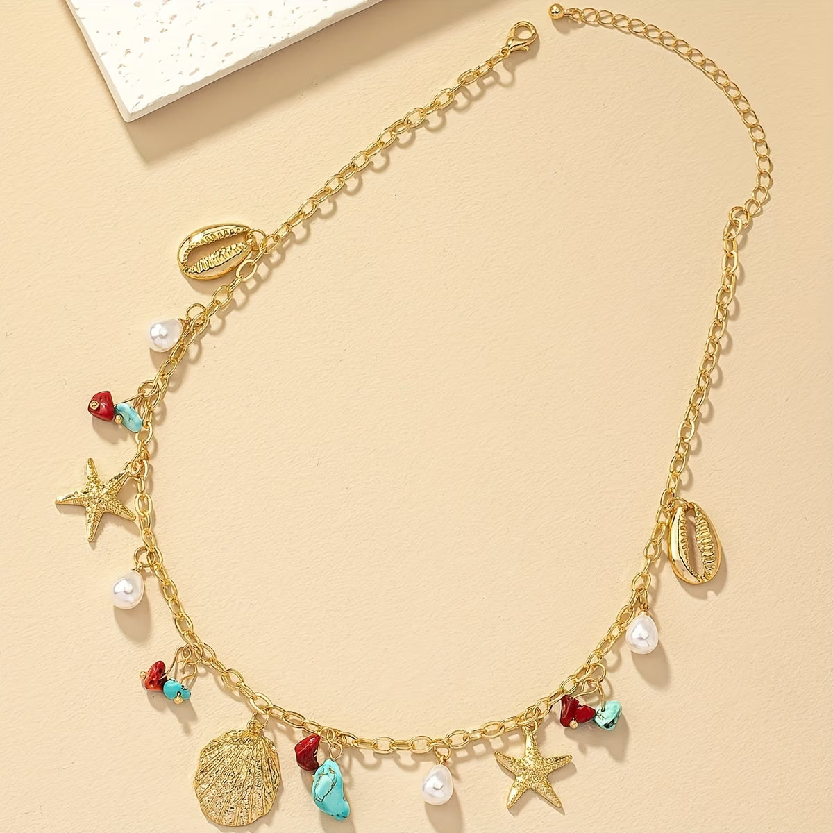 Coastal Pearl and Turquoise Shell Bracelet