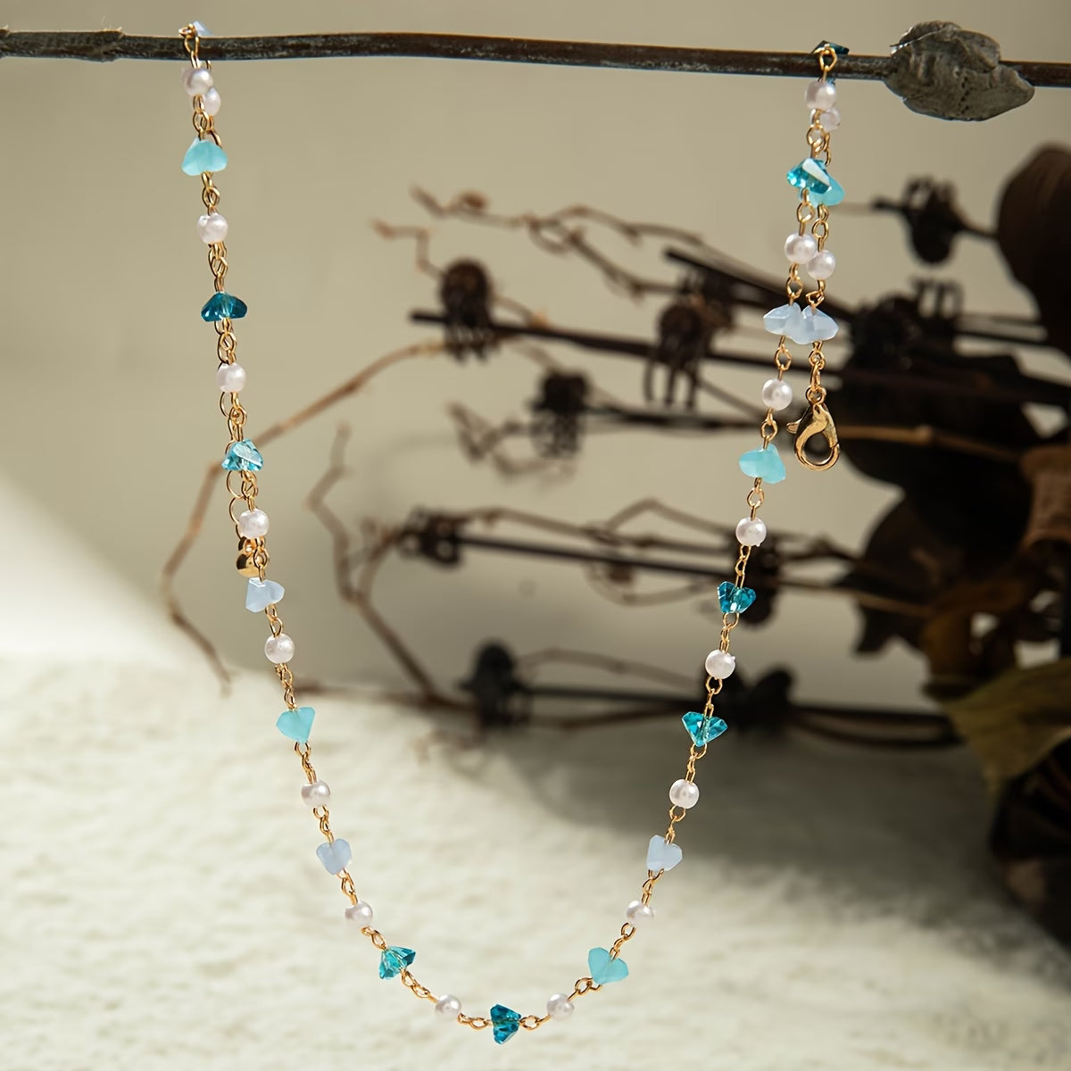 Subtle Pearl and Turquoise Bead Bracelet