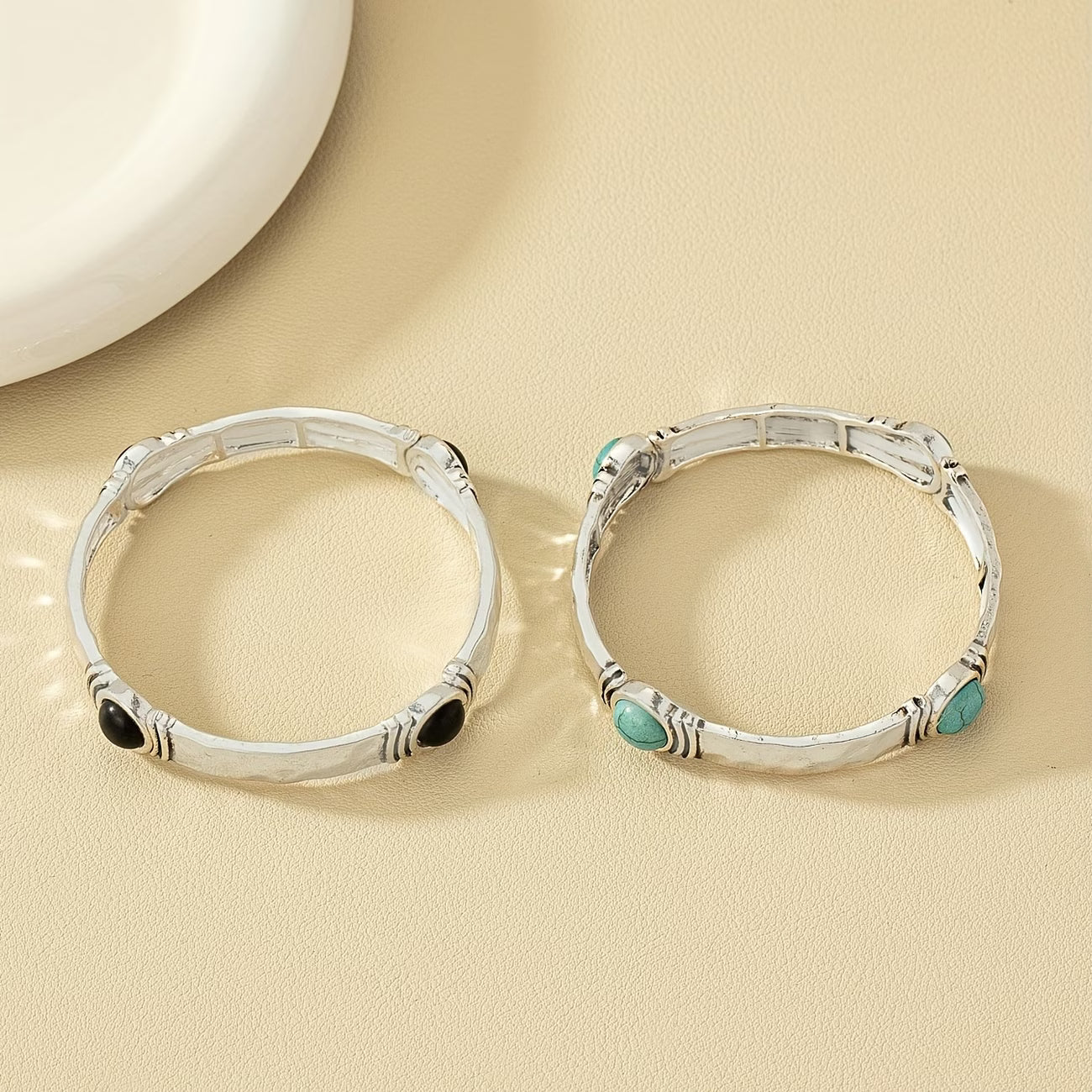 Bohemian Silver Turquoise Bracelet