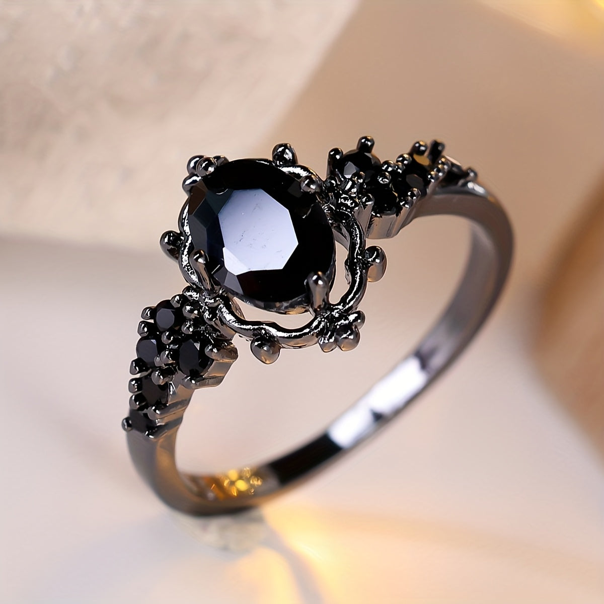 Elegant Black Onyx Vintage Ring