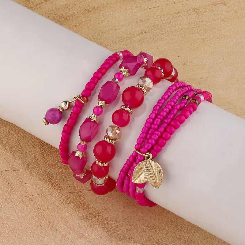 Elegant Crown Turquoise Bracelet Set