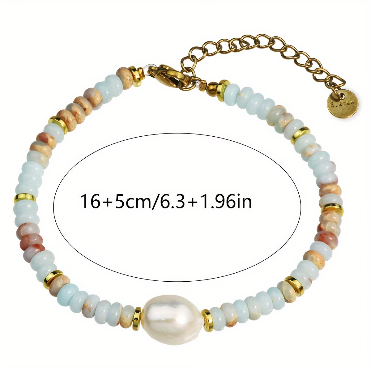 Elegant Beach Pearl Turquoise Bracelet