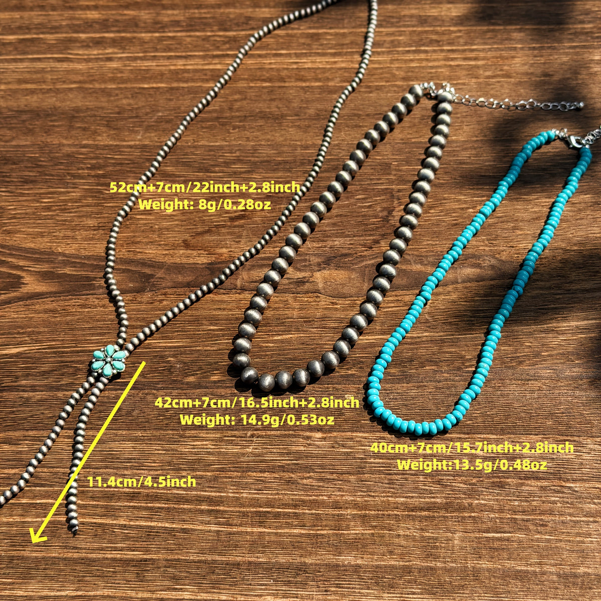 Layered Y-Chain Beaded Necklace Set (3 pcs)