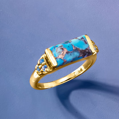 Bohemian Gold Turquoise Ring