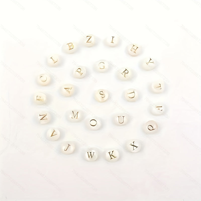 All 26 letter options of the Elegant Initial Pearl Bracelet