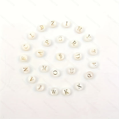 All 26 letter options of the Elegant Initial Pearl Bracelet