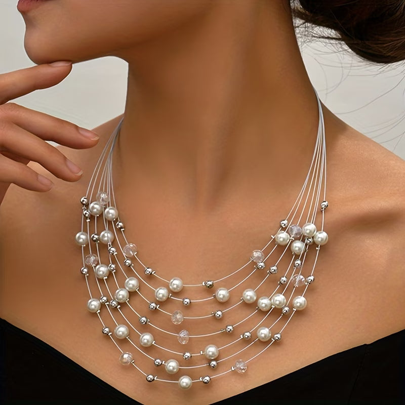 Boho Multi-Layered Pearl Set