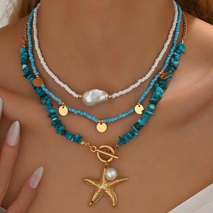 Premium Pearl and Turquoise Coastal Bracelet