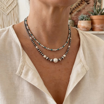 Turquoise Stackable Necklace Set (2 pcs)