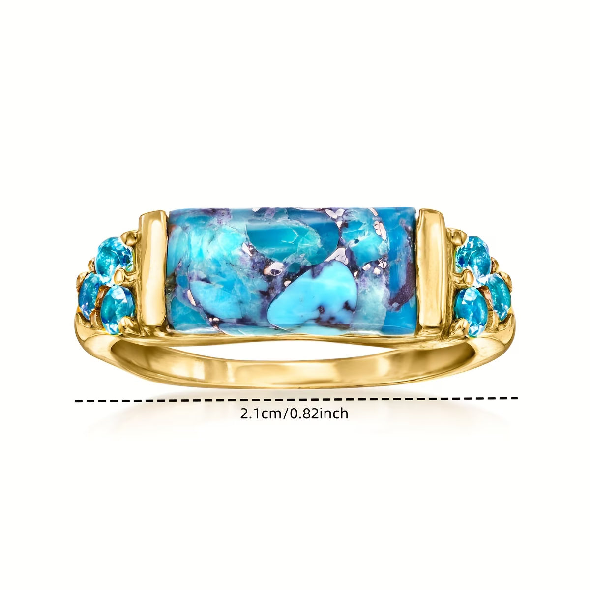 Bohemian Gold Turquoise Ring