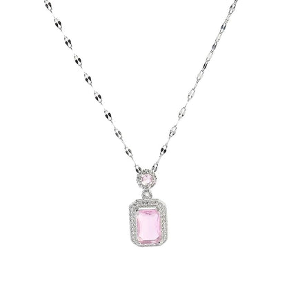 Sophisticated Rosé Sapphire Crown Necklace