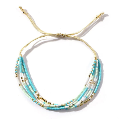 Adjustable Turquoise and Gold Bracelet