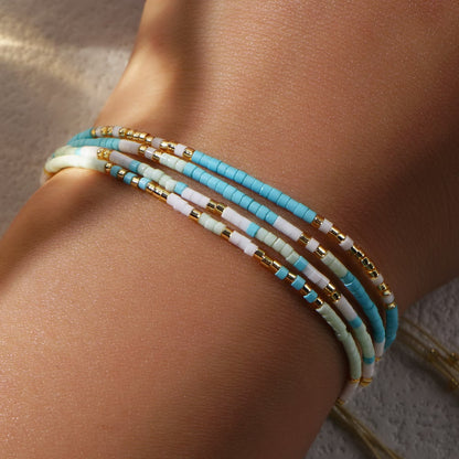 Adjustable Turquoise and Gold Bracelet