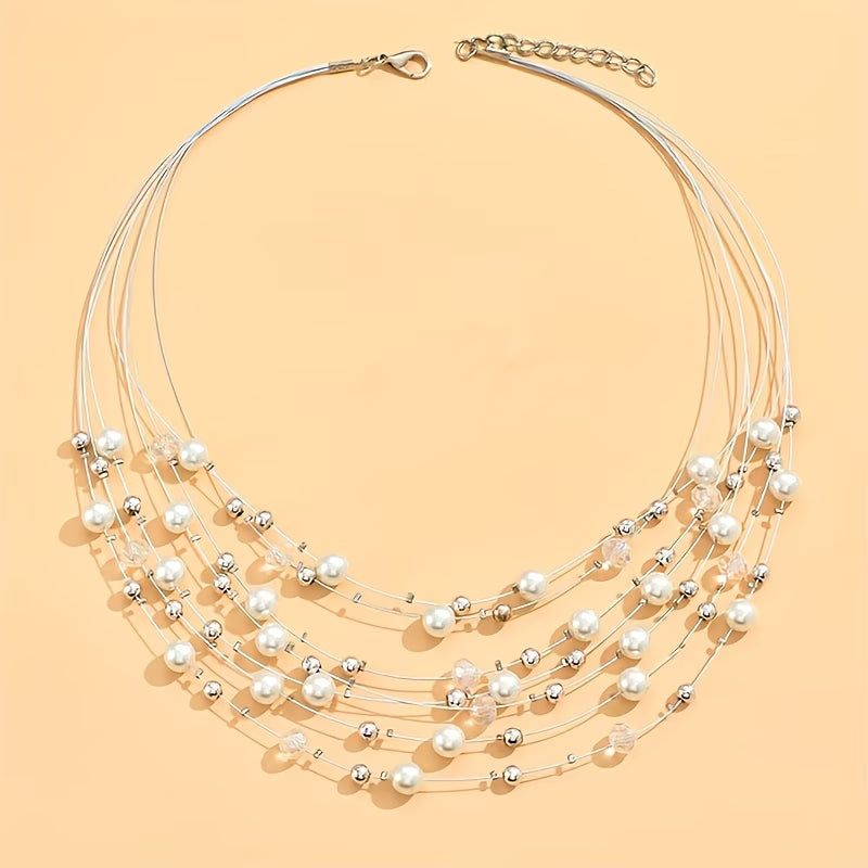 Boho Multi-Layered Pearl Set