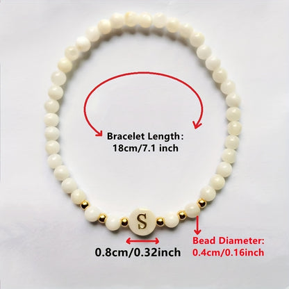 Size guide for the Elegant Initial Pearl Bracelet