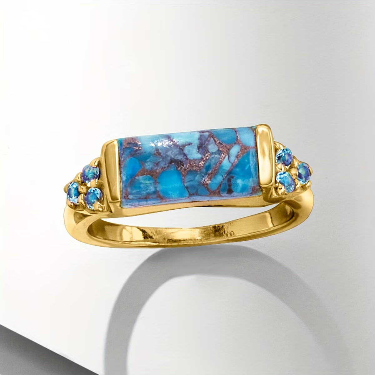 Bohemian Gold Turquoise Ring