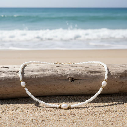 Dainty Pearl Beaded Necklace