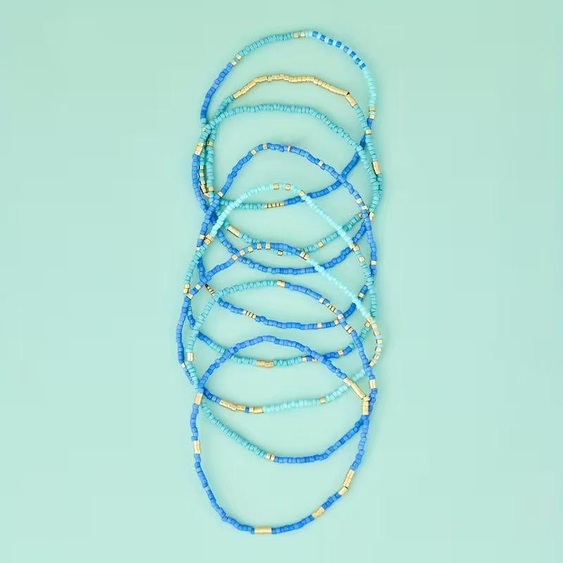 Magical Turquoise Beaded Bracelet Set