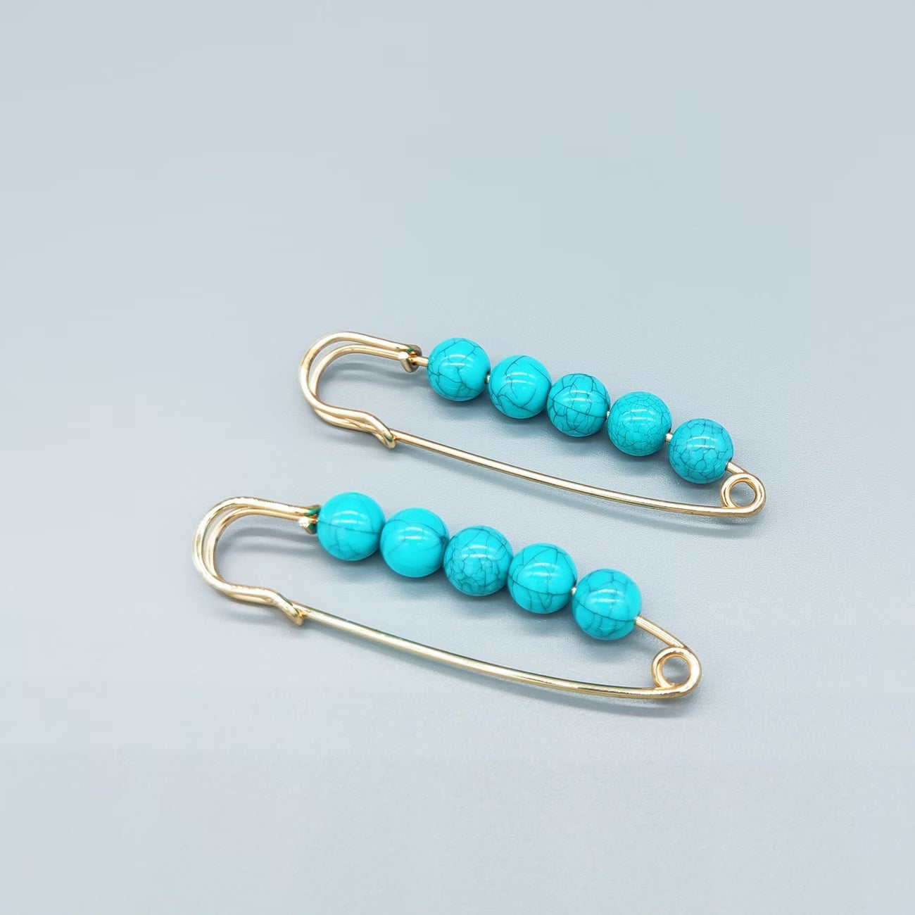 Elegant Turquoise Pin Brooch, (1 Piece)