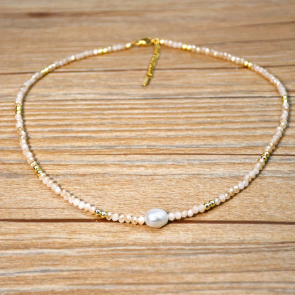 Minimal Beach Pearl Necklace