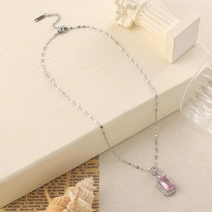 Sophisticated Rosé Sapphire Crown Necklace