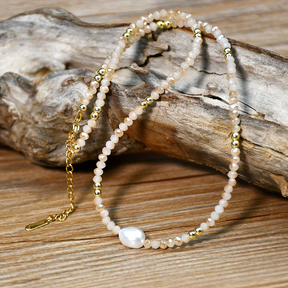 Minimal Beach Pearl Necklace